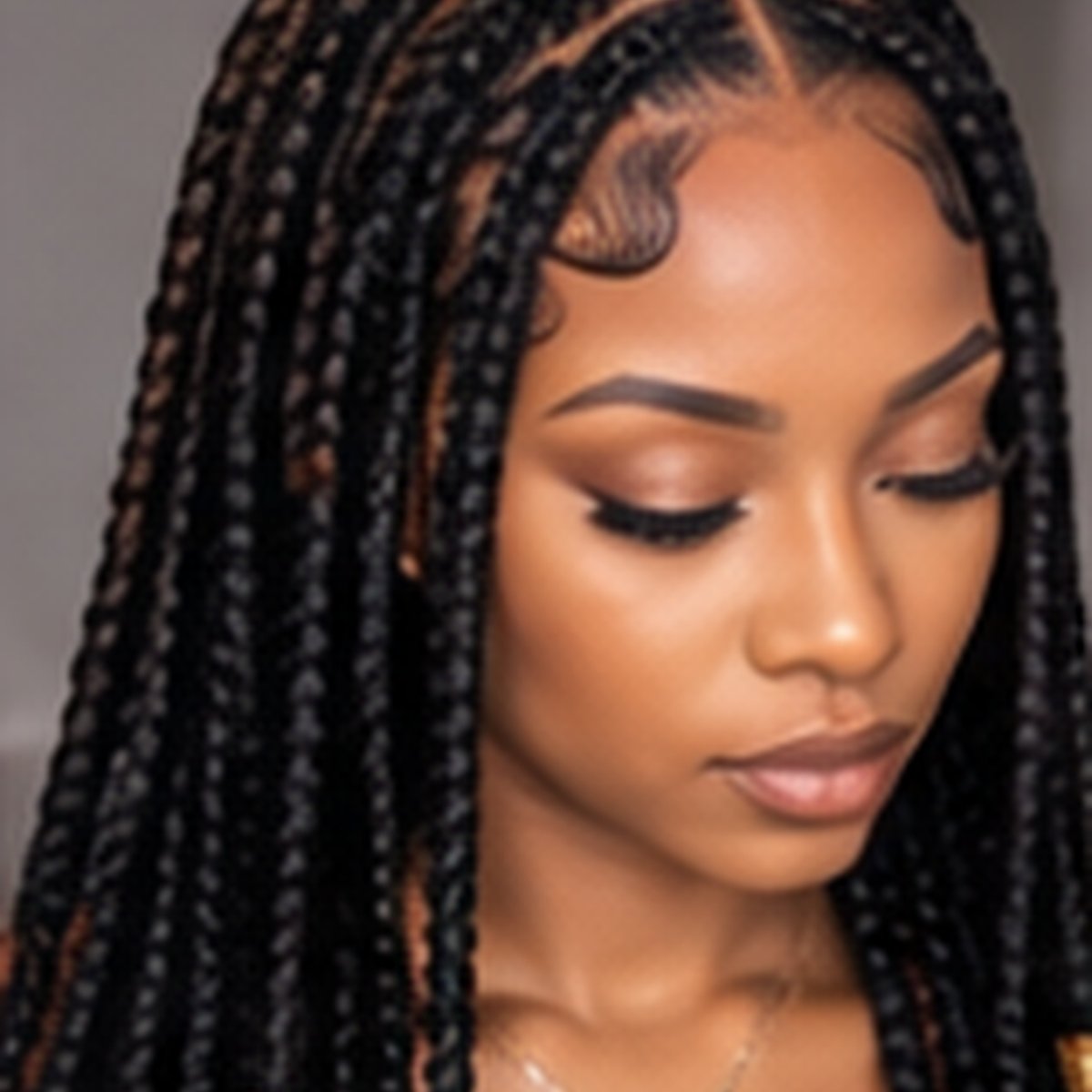 Box Braids (Mid Back) — Medium